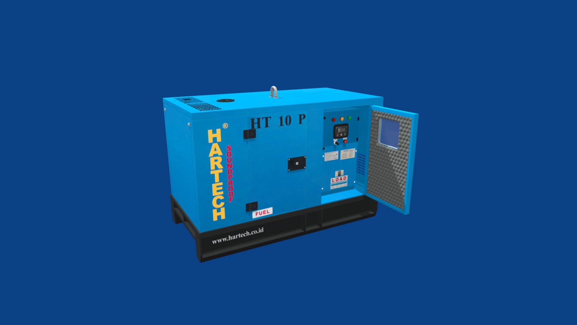 Genset Hartech - 3D model by gradin [dae345e] - Sketchfab