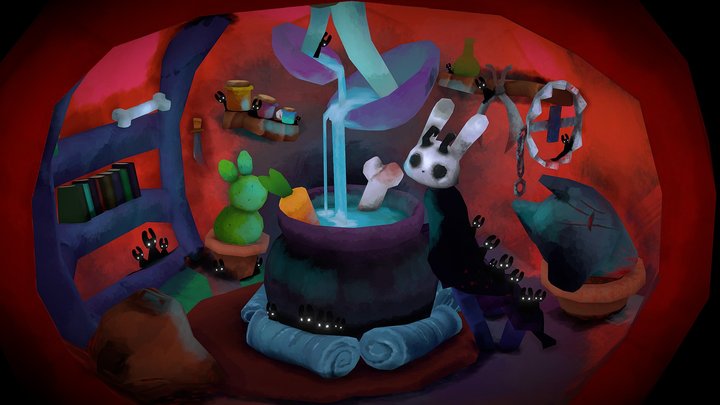 The Bunny Witch's Lair 3D Model