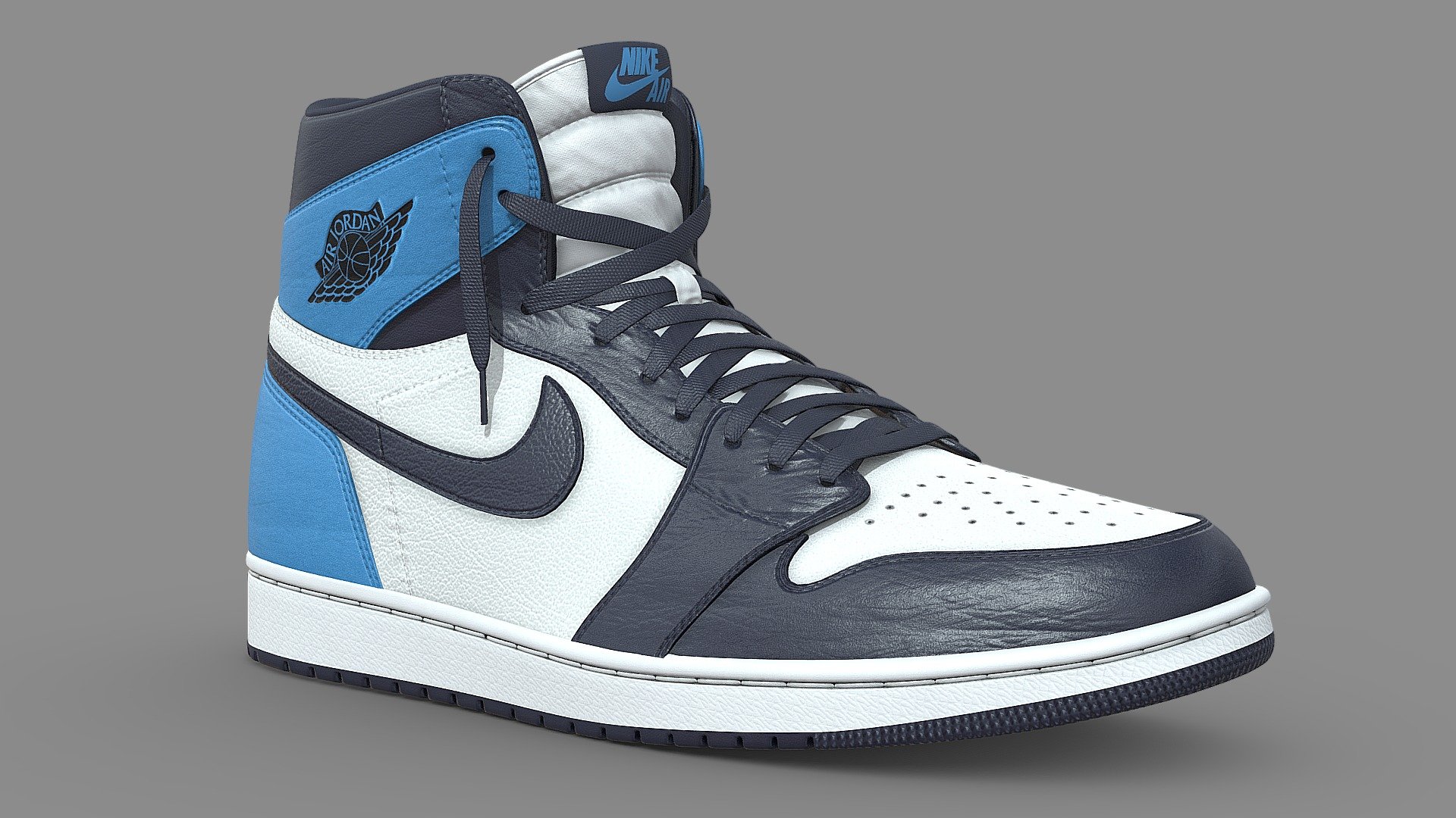 Jordan 1 Retro High OG Obsidian - Buy Royalty Free 3D model by Joe-Wall  (@joewall) [dae699a]