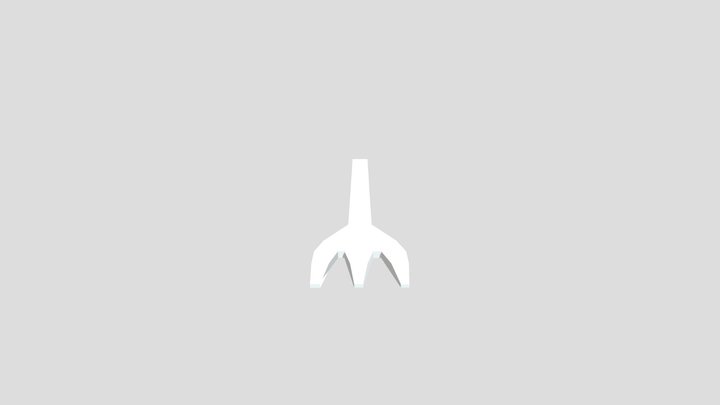 Low-poly disposable plastic fork – Modello 3D gratuito STL