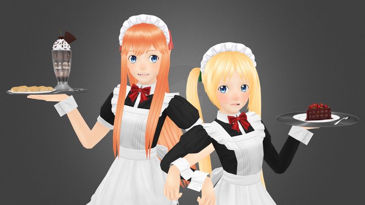 Meido Shimai (Maid Sisters) 3D Model
