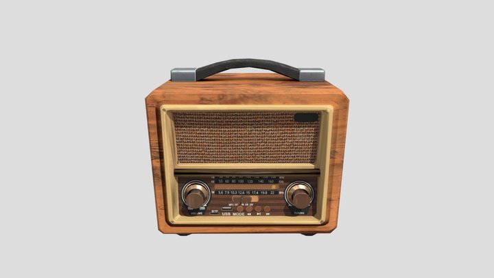 Radio Retro 3D Model