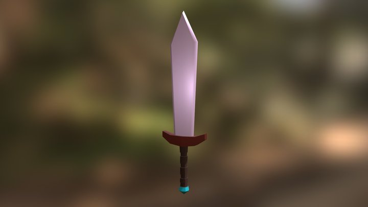 Espada Low Poly para Videojuegos 3D Model