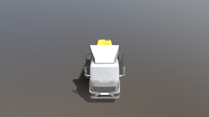 Truck With Cement Pump And Modified Chassis 3D Model