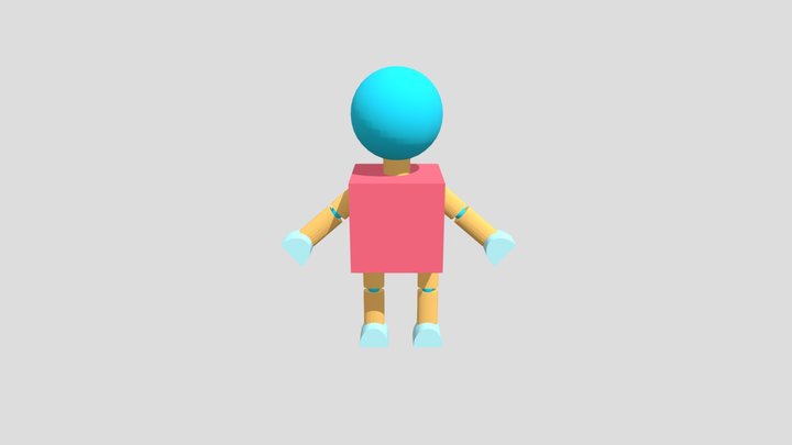 Sitting Laughing 3D Model