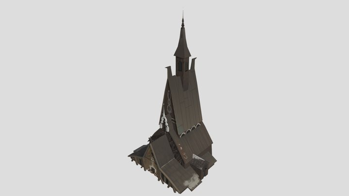 Stylized Church 3D Model