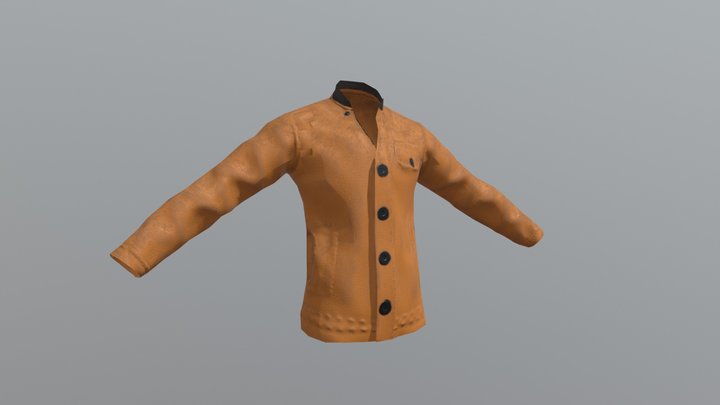 Dirty Orange Jacket 3D Model