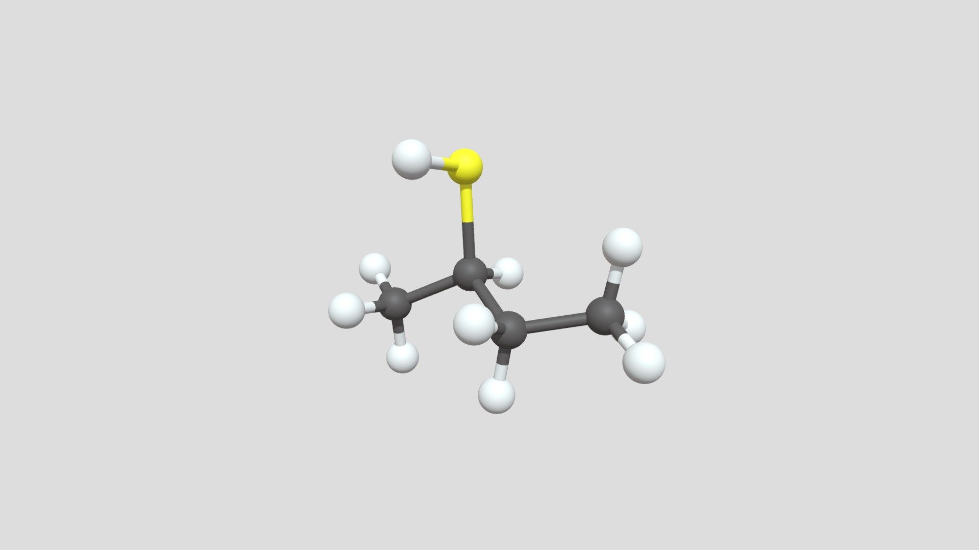 R-BUTANE-2-THIOL - 3D model by Dien [daf11a1] - Sketchfab