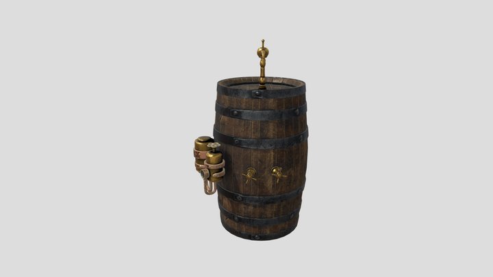 Steampunk Barrel 2022 3D Model