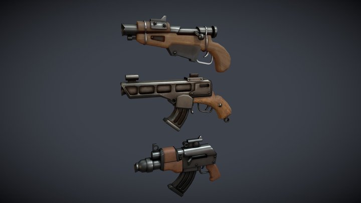 Squash Guns 3D Model