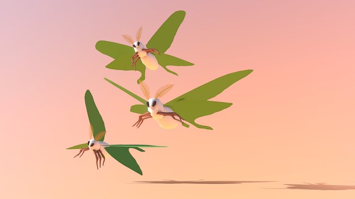 Luna moth 3D Model