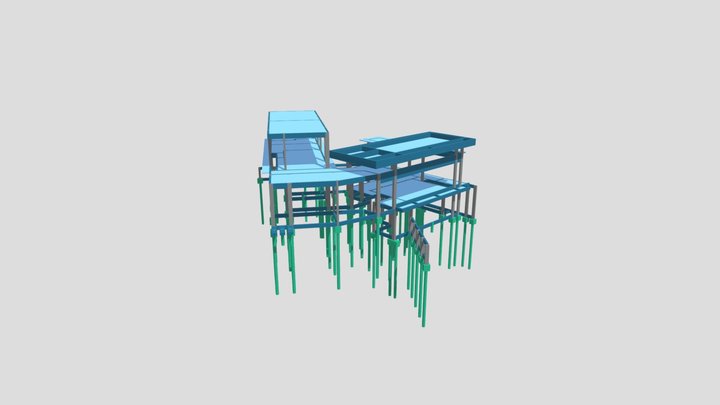 3D Viga Invertida 3D Model
