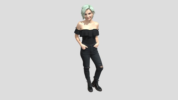 Mint Hair Muse – Kostenloses 3D-Modell STL