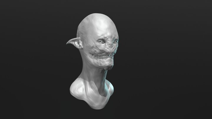 Head of a Goblin 3D Model