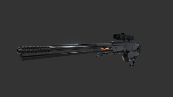 Sniper Railgun Mk-3 3D Model