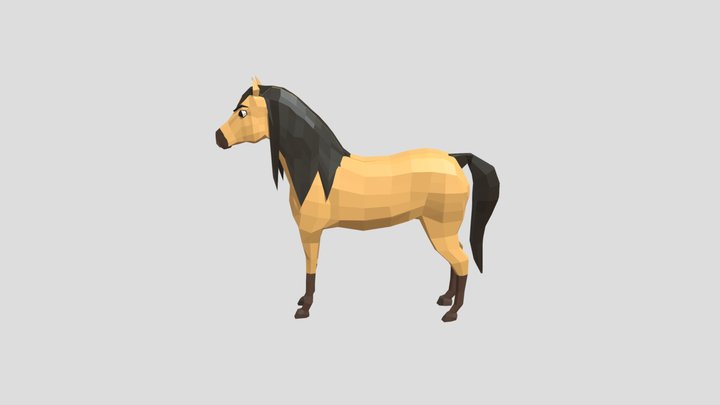 Horse: Spirit The Stallion (Low-Poly) 3D Model