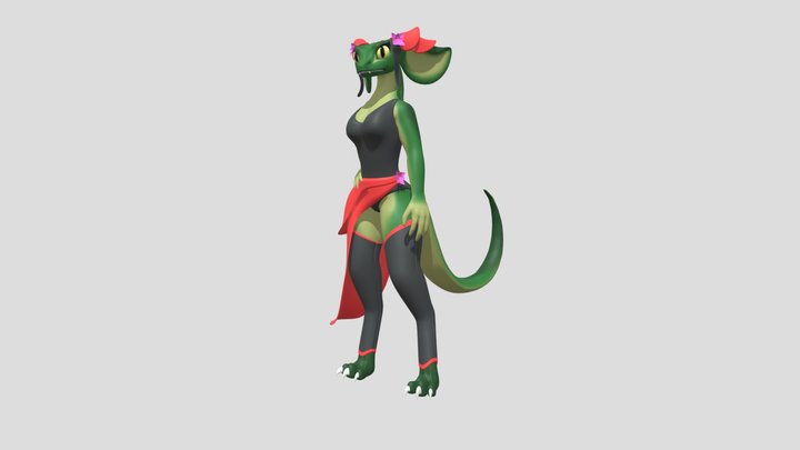 Ssimishah Snake Character 3D Model