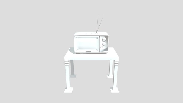 Televisão Antiga 3D Model