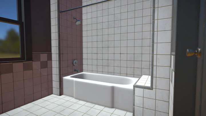 1950s Bathroom 3D Model