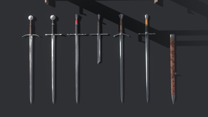 Modular Sword Pack 3D Model