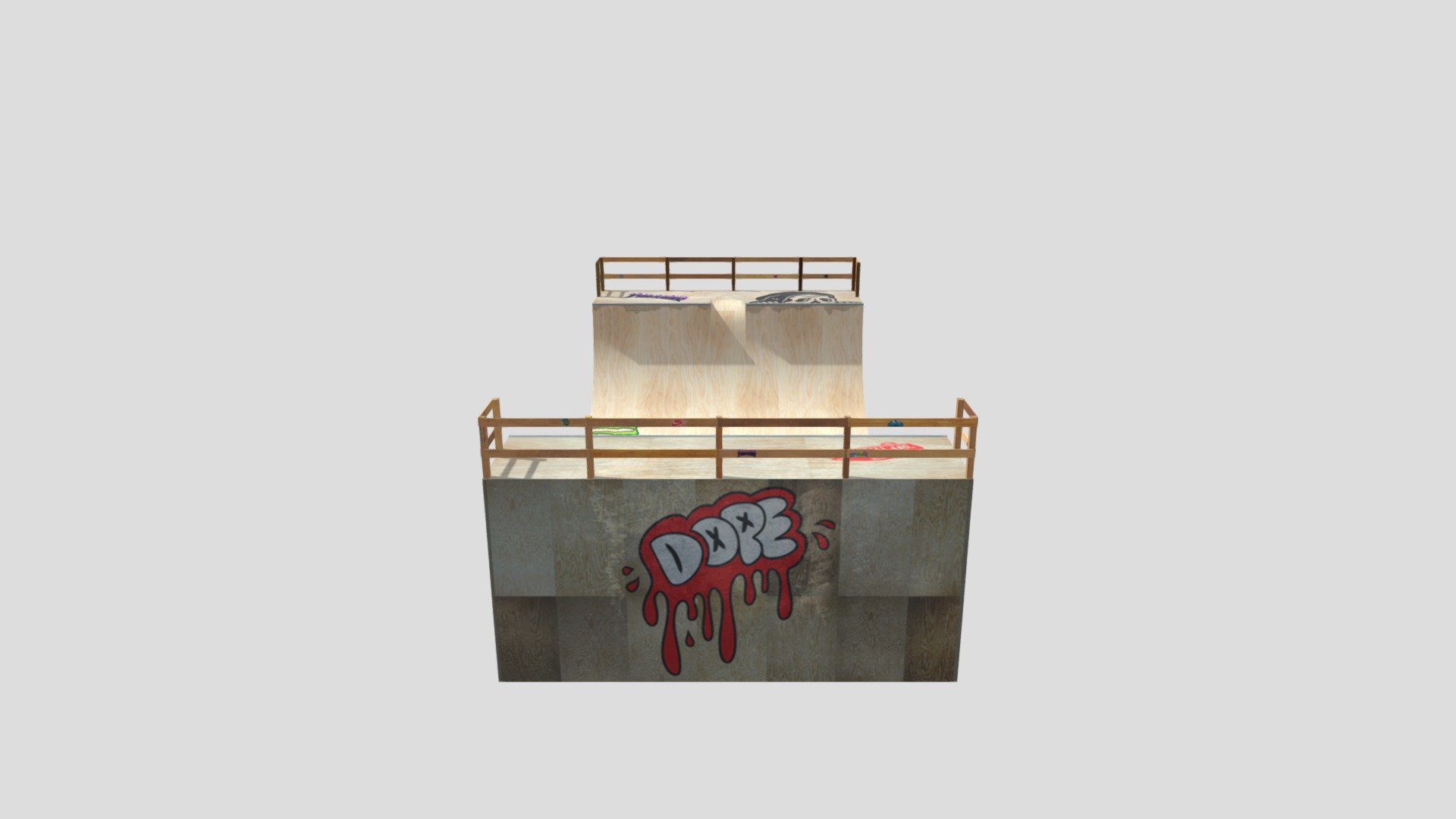 Halfpipe Final Textured - 3D model by d77danny [dafe3fc] - Sketchfab