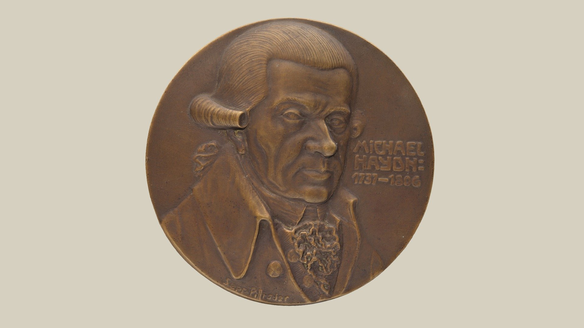 Medaille Michael Haydn — Sketchfab embed 3D viewer
