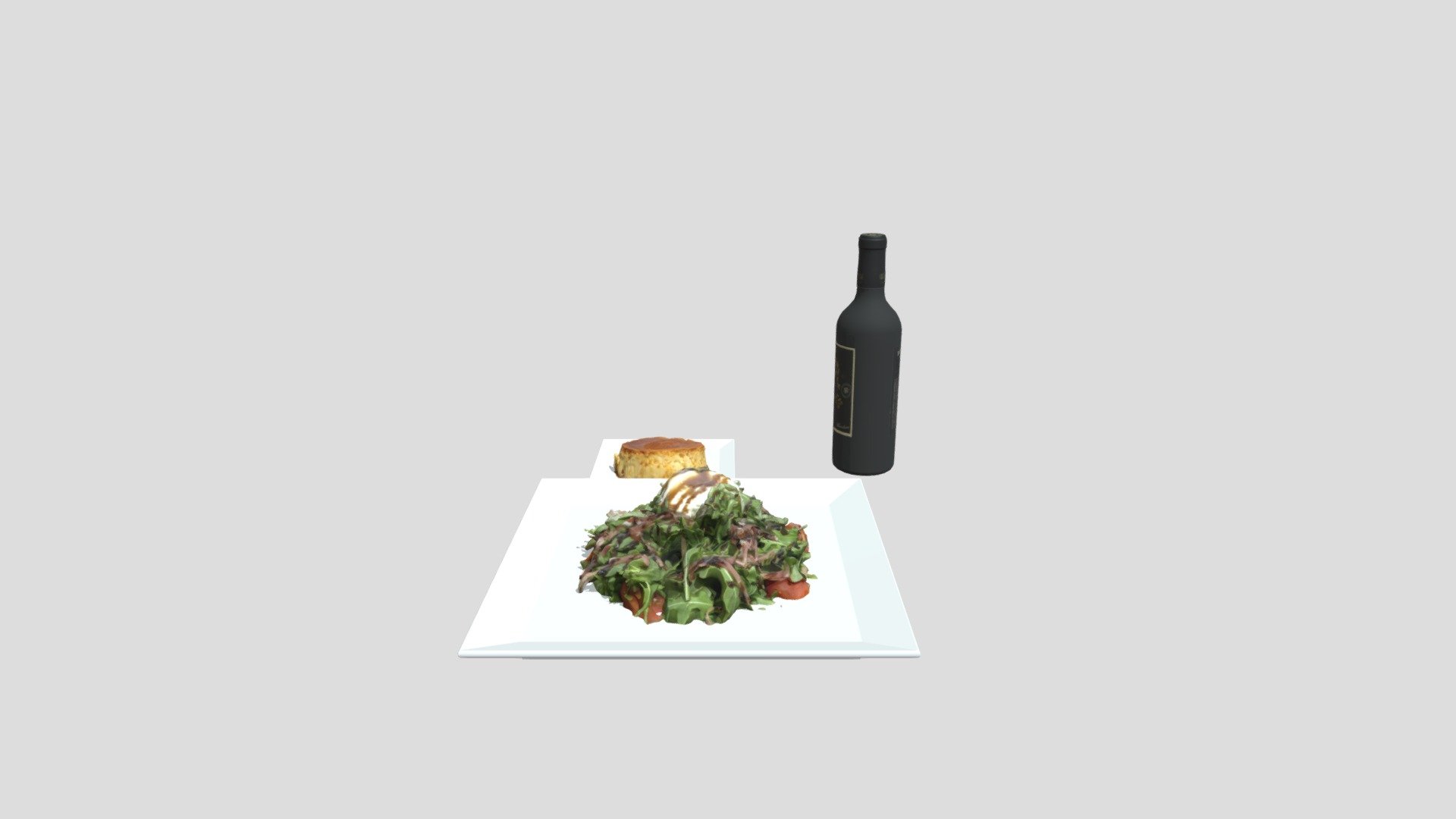 The Grove of Hobe Sound Salad, Dessert, Wine Download Free 3D model