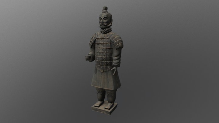 Terracotta Warrior, Optimized, 50,000 Polygons 3D Model
