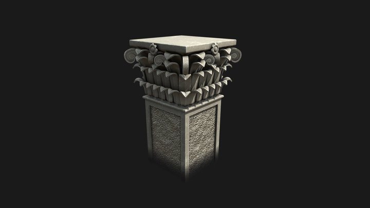 Columna - Casa Antònia Serra i Mas 3D Model