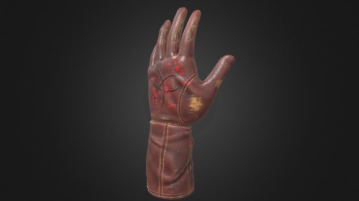 Medieval Leather Glove 3D Model