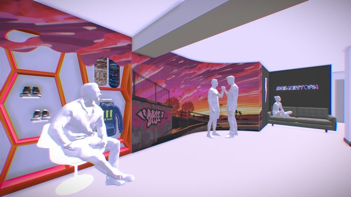 POP-UP STORE XB 3D Model