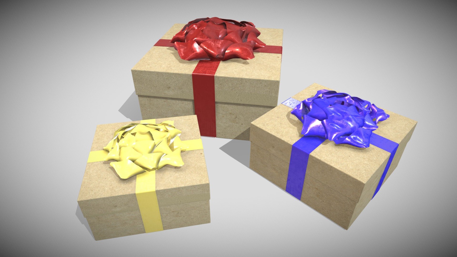 Gift Boxes - Download Free 3D model by Francesco Coldesina