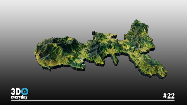 Day#22: Elba island – Modello 3D gratuito STL