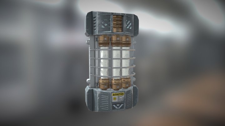 Sci-fi Lamp - game-ready asset PBR 3D Model