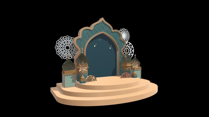 Ramadan Stage (Gold and Tosca) 3D Model