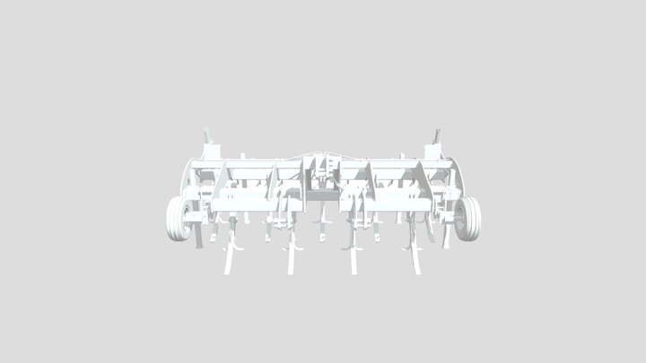 Щелерез-глубокорыхлитель навесной ЩГН-4 3D Model