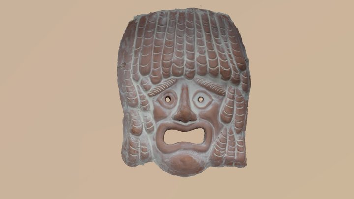 Máscara teatral romana 3D Model