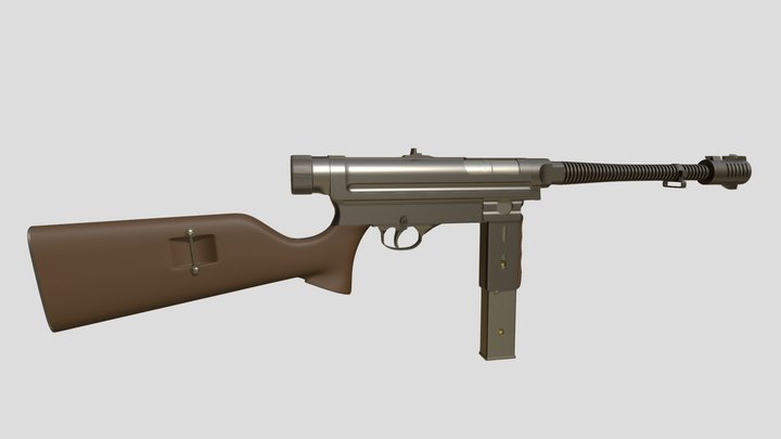 Ametralladora Halcón M-1943 (WIP) 3D Model