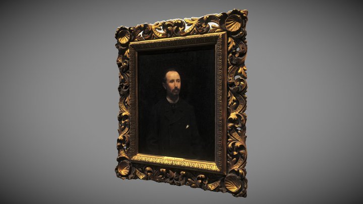 Peinture Portrait Edmon Picard (1884) – Gratis 3D-model STL