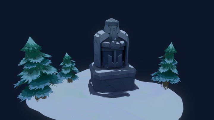 Dwarven Statue 3D Model