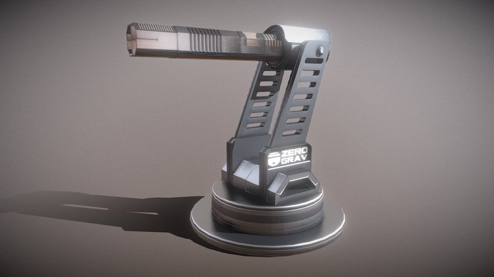 sci-fi Turret Cannon v2 3D Model