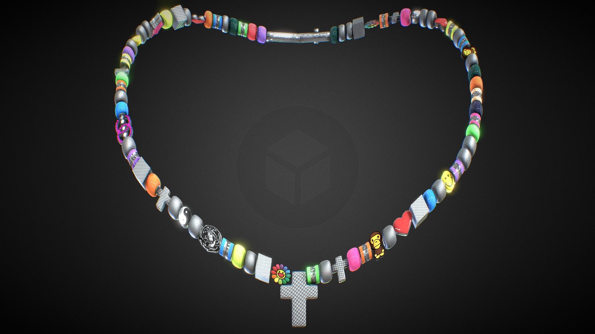 Custom Chain with Designer Diamond Charms Buy Royalty Free 3D model by Tiko (tikoavp
