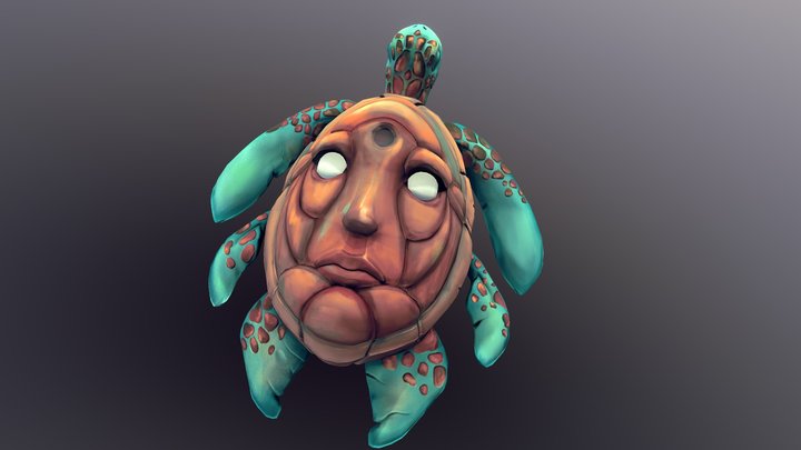 Surreal Turtle 3D Model