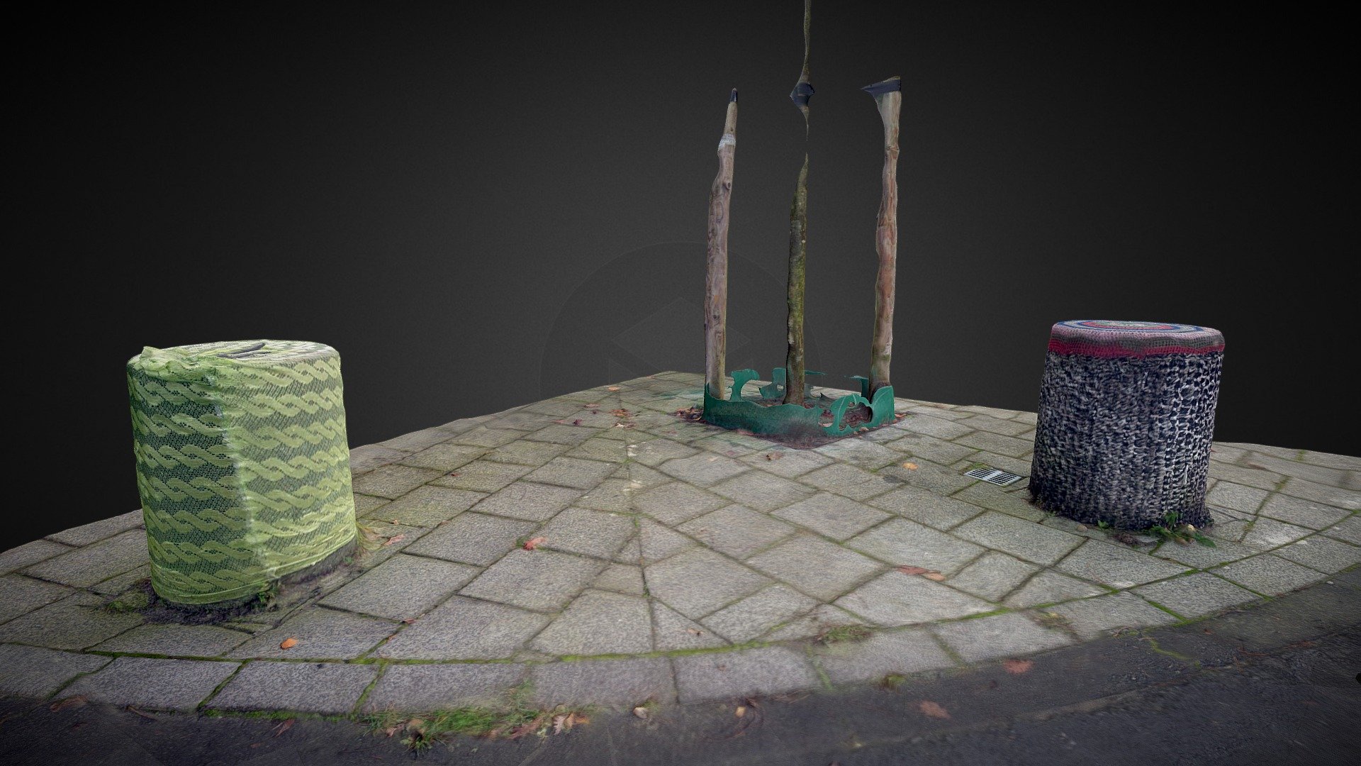 Dressed up concrete barriers #3DST27