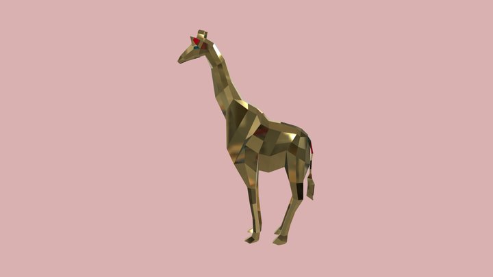 Week 3 | Giraffe Low Poly 3D Model