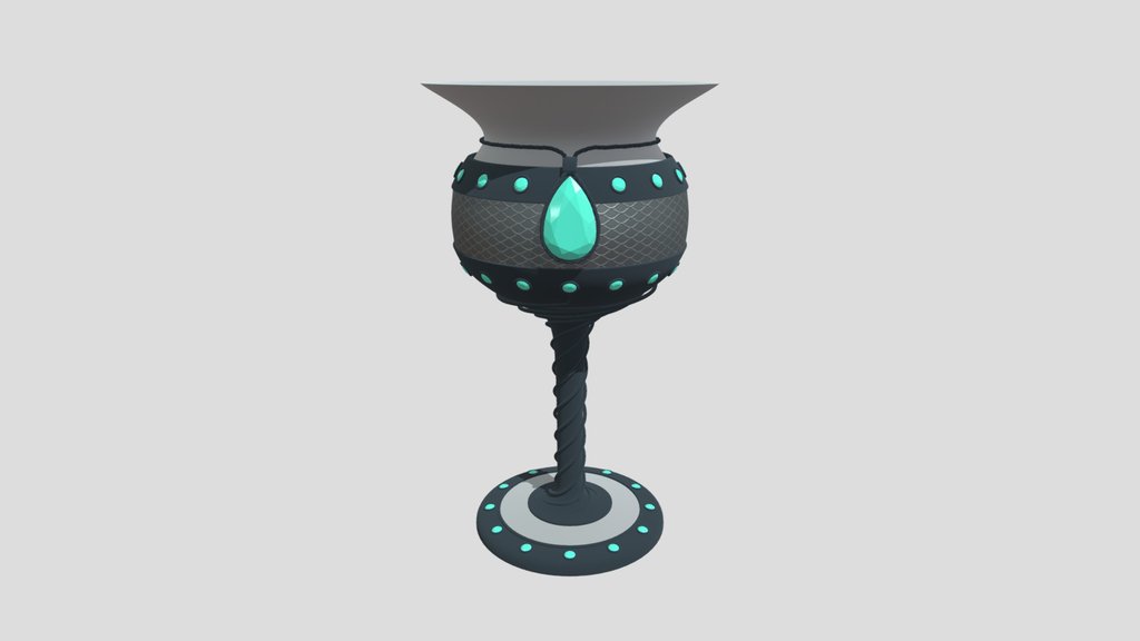 Metallic Goblet With Gems