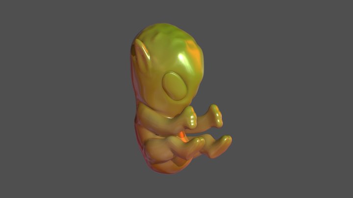 Gel Alien Toy 3D Model