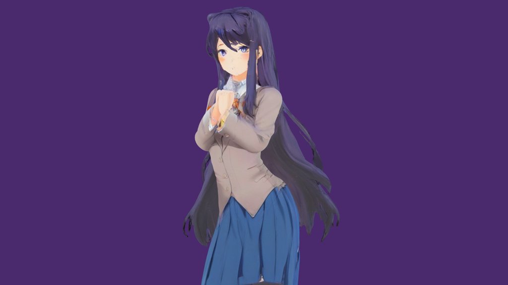 Meshy AI - DDLC - Yuri