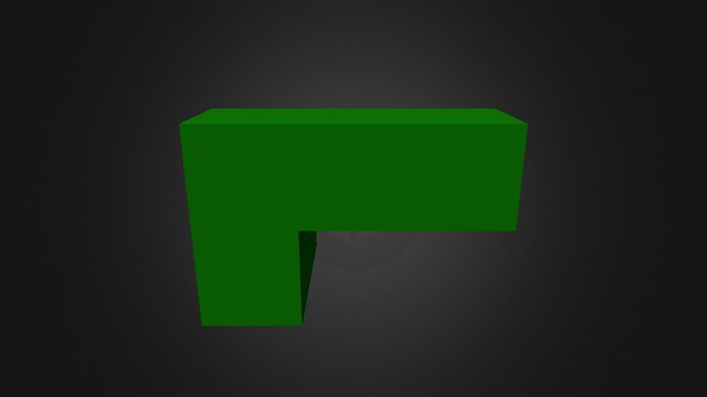 Puzzle Green Piece 5 3D Model