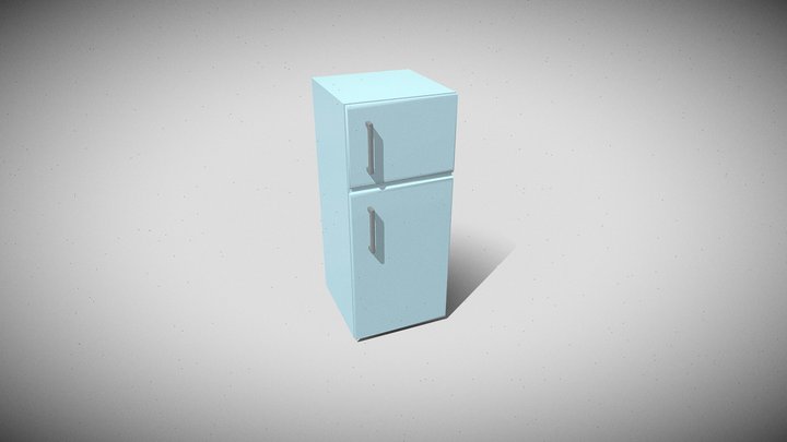 low poly fridge 3D Model